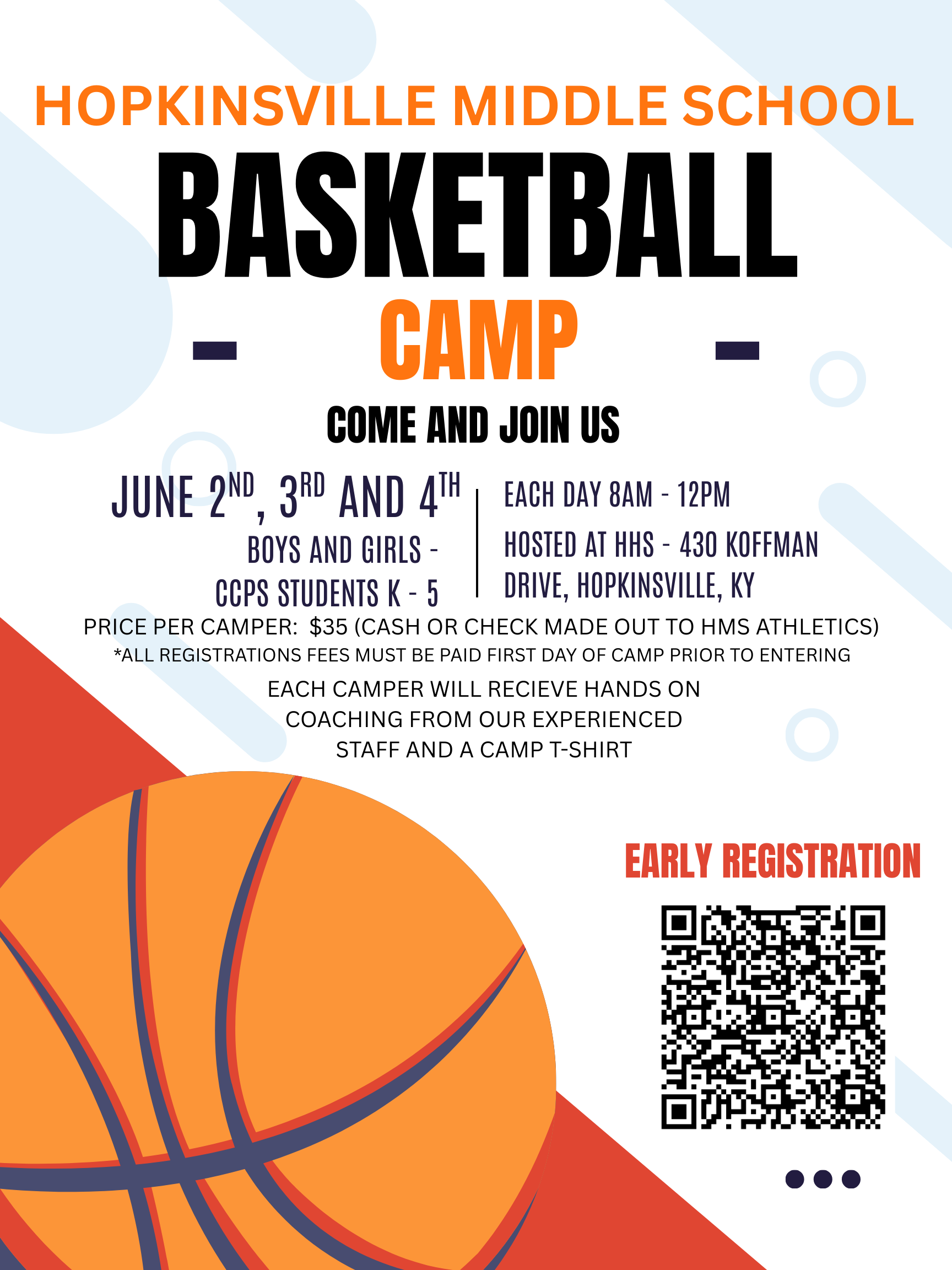 Hopkinsville Middle School Hosts Basketball Camp for K–5 Students Hopkinsville Middle School Hosts Basketball Camp for K–5 Students