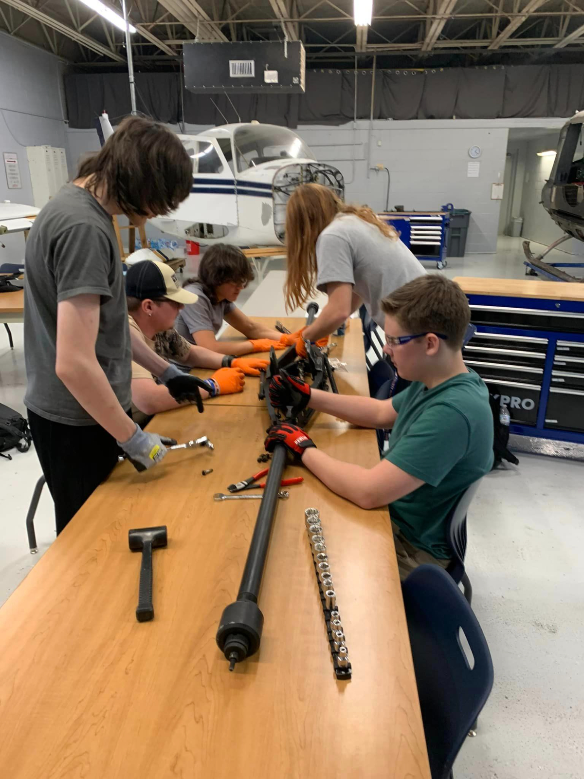 Students Sharpen Skills with Rotor Stabilizer Bar Disassembly Students Sharpen Skills with Rotor Stabilizer Bar Disassembly