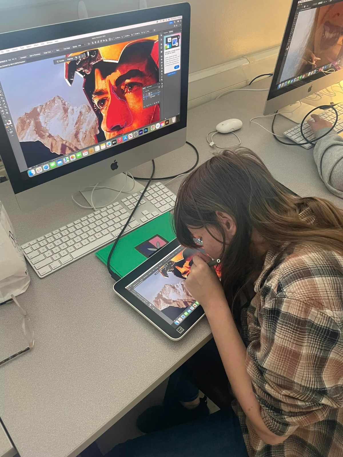 Graphic Design Students work on Vector Design through Real-World Project-Based Learning