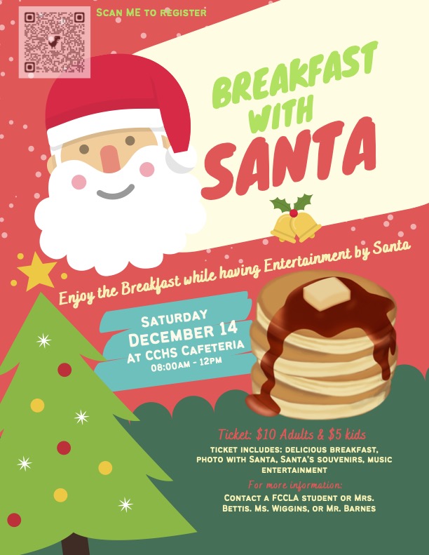 FCCLA to Host First Annual Breakfast with Santa on December 14th FCCLA to Host First Annual Breakfast with Santa on December 14th