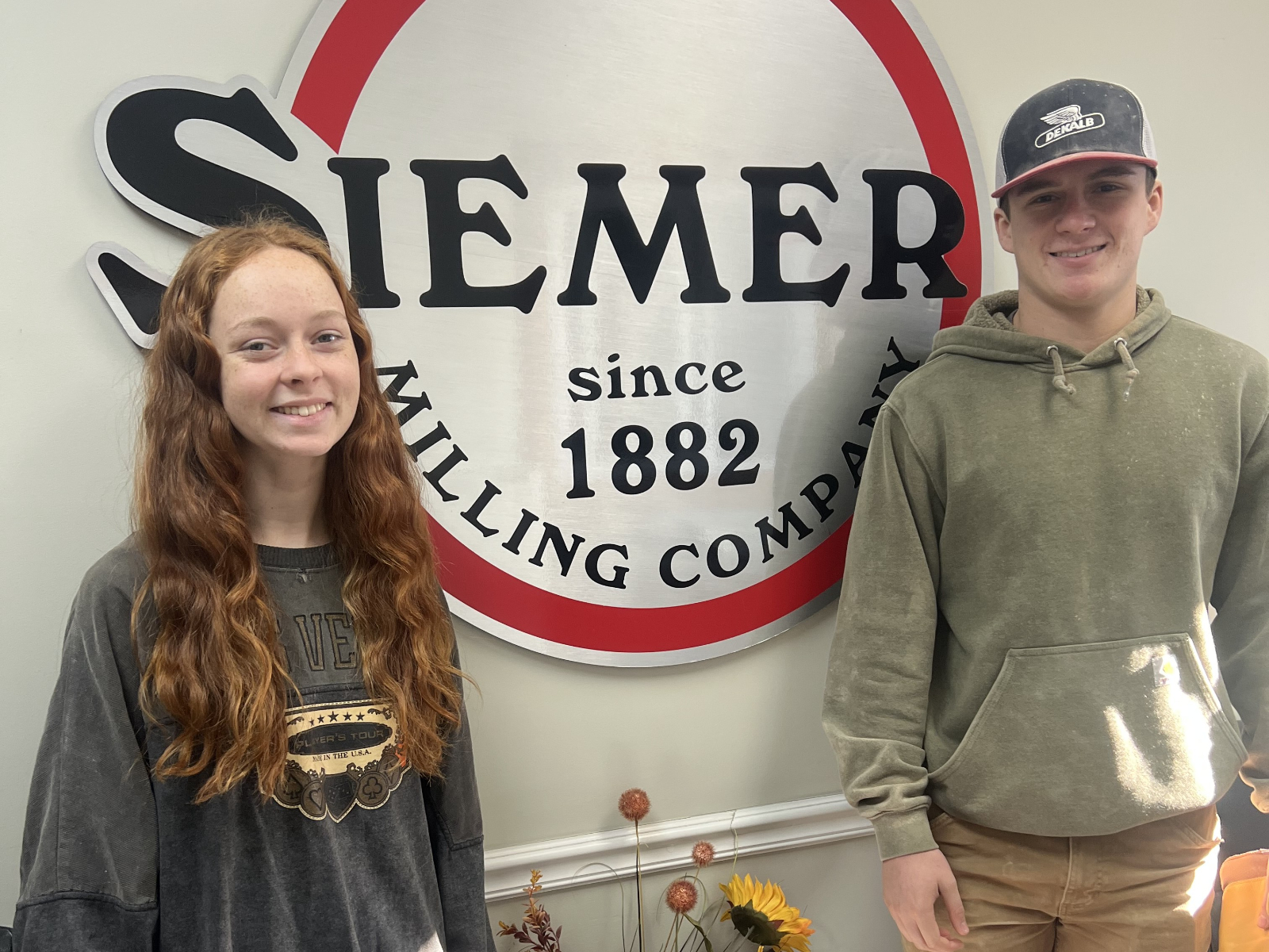 Rebecca Wood and John “Aiden” King Gain Agricultural Experience at Siemer Milling