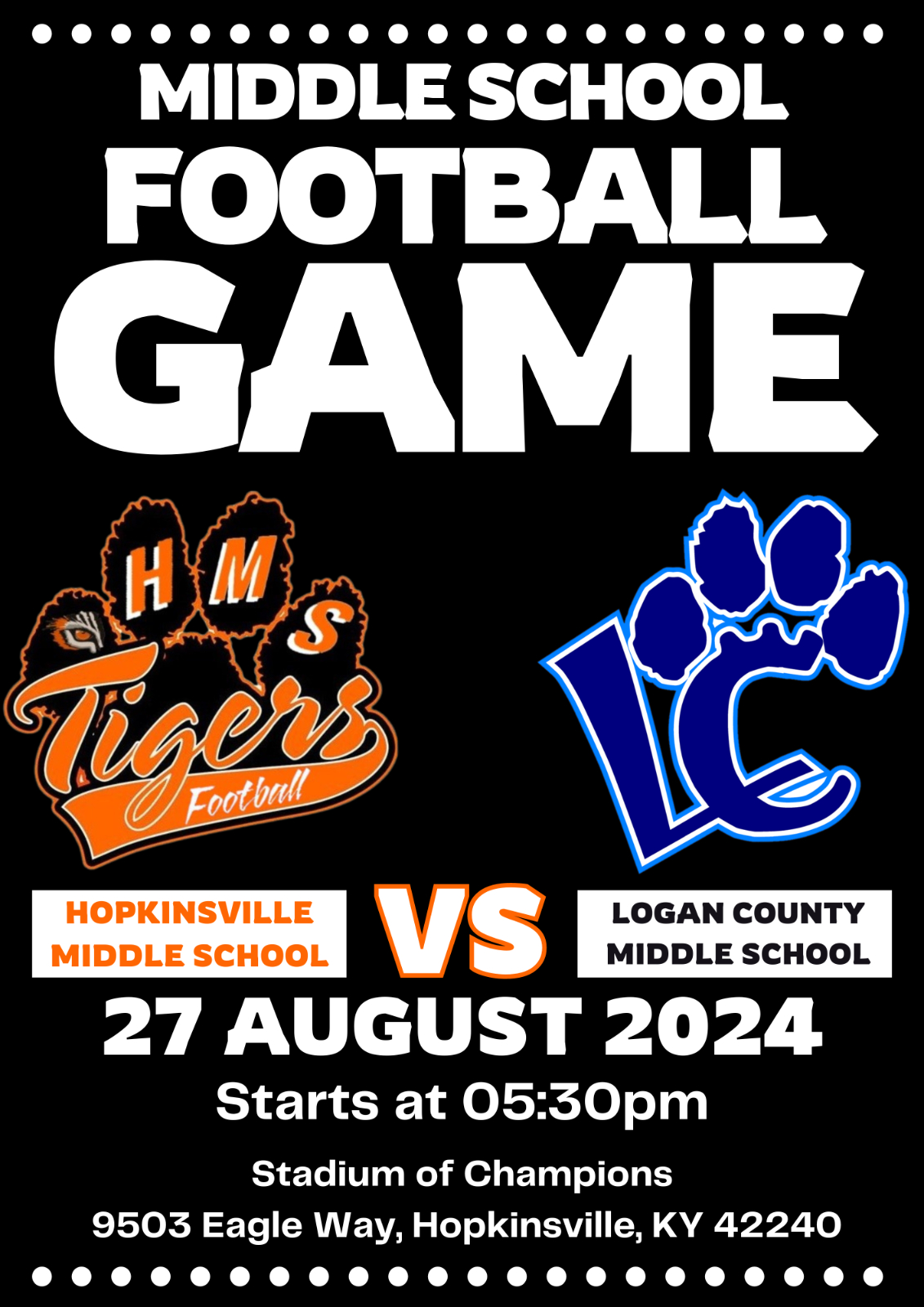 Hopkinsville Middle School vs. Logan County