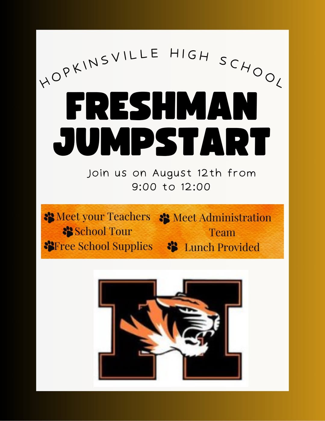 HHS Freshman Jumpstart Set for August 12 HHS Freshman Jumpstart Set for August 12